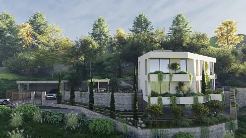 Luxusvilla mit Panoramablick auf Porto Montenegro
